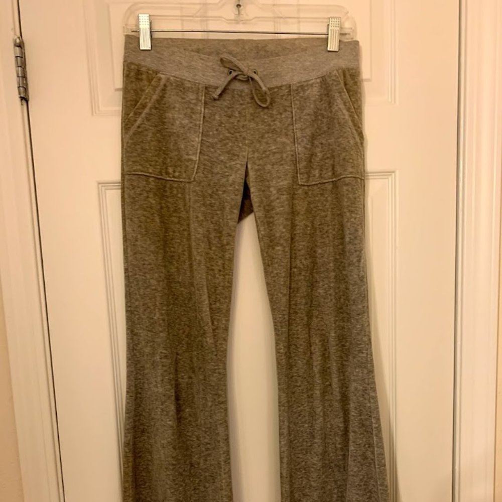 Juicy Couture Grey Velour Drawstring Pants